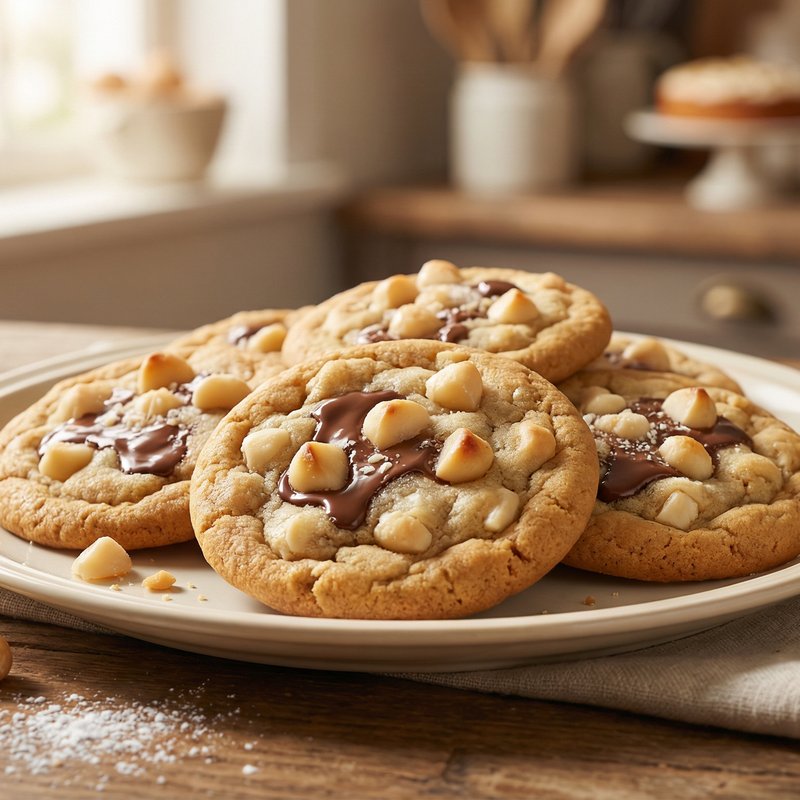 White Chocolate Macadamia Protein Cookies